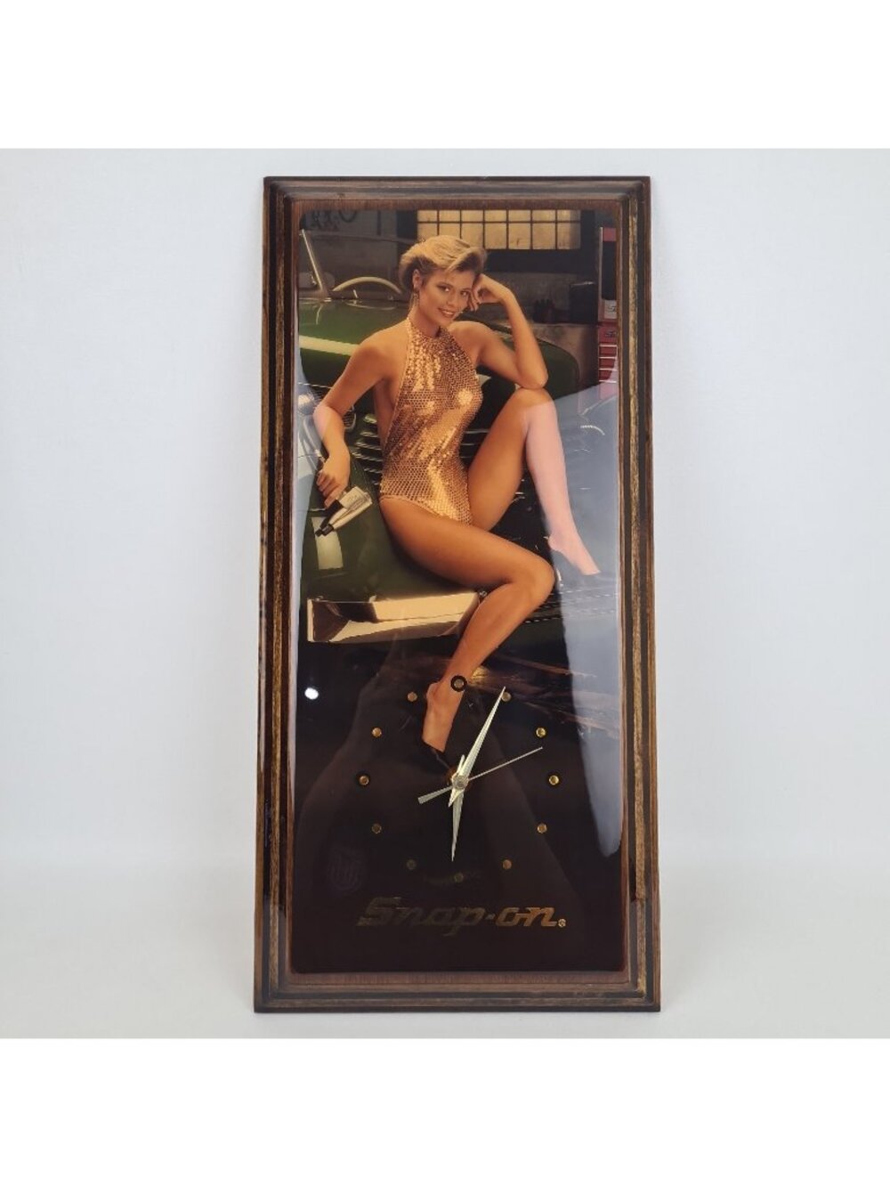 Snap On Tools Wall Clock Pin Up Bikini Model Girl I15 Room Decoration Vintage